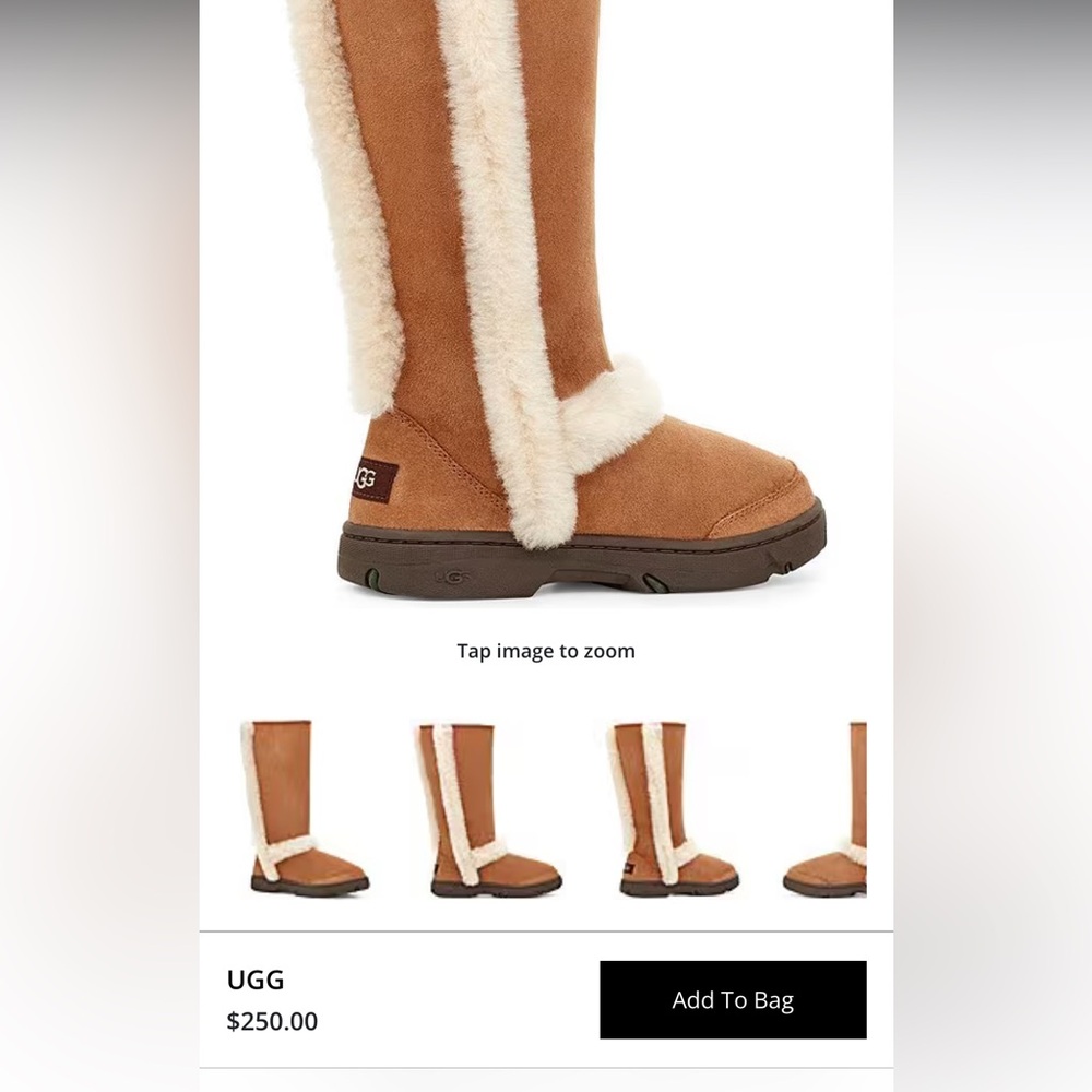 Woman’s tall ugg sunburst with rubber sole